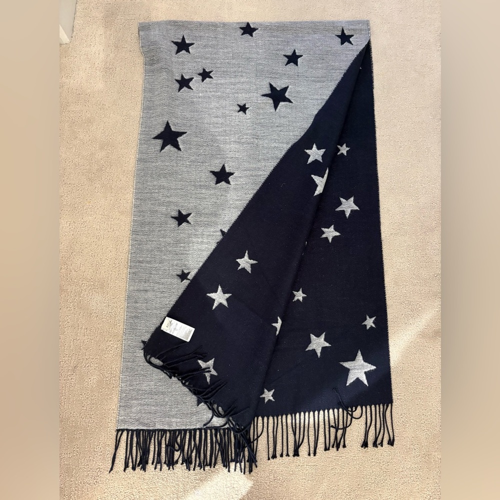 GAP Black and Gray Textured Scarf